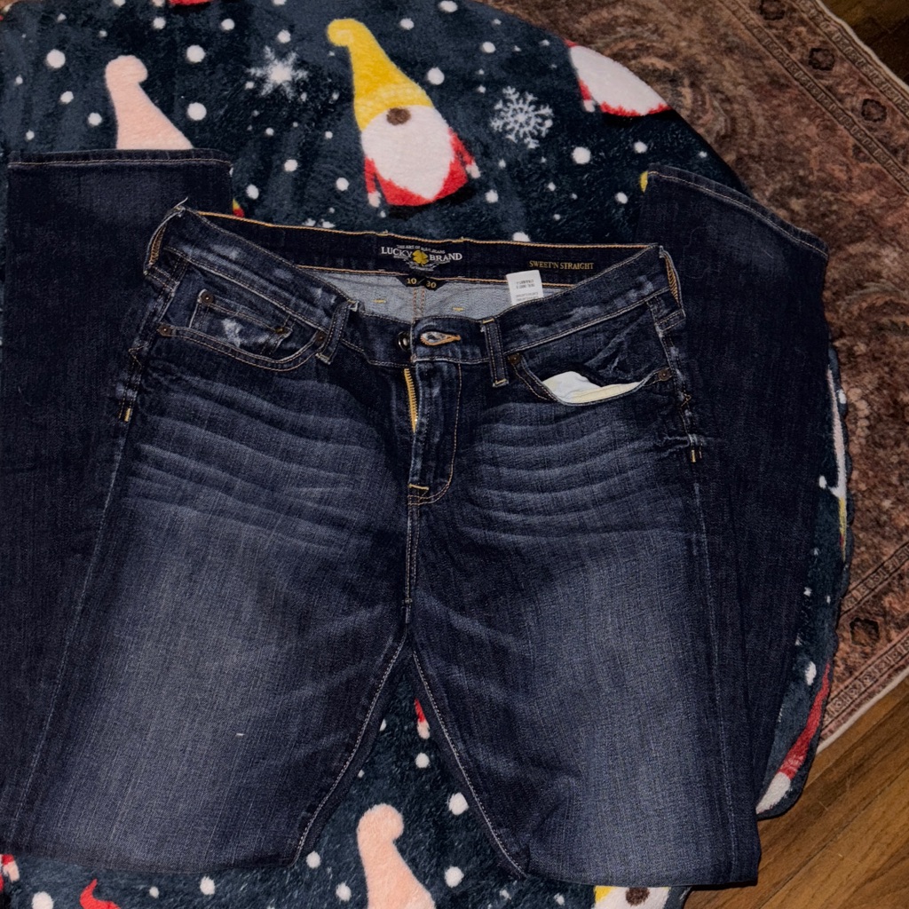 Lucky Brand Womens Indigo Straight Leg Jeans